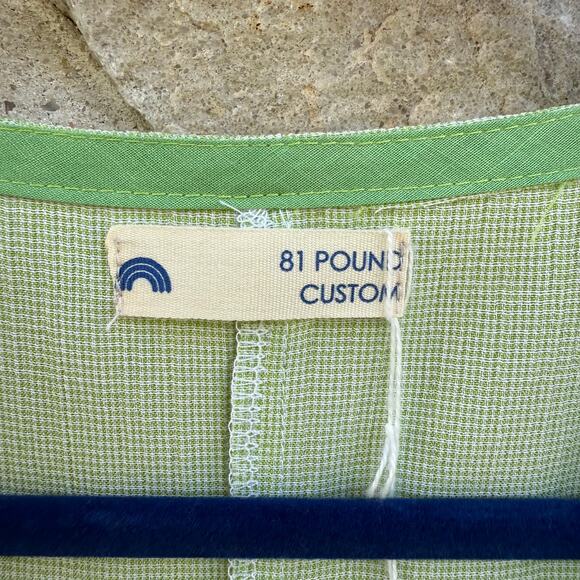 Handmade upcycled gingham sleeveless dress size small - Picture 2 of 5